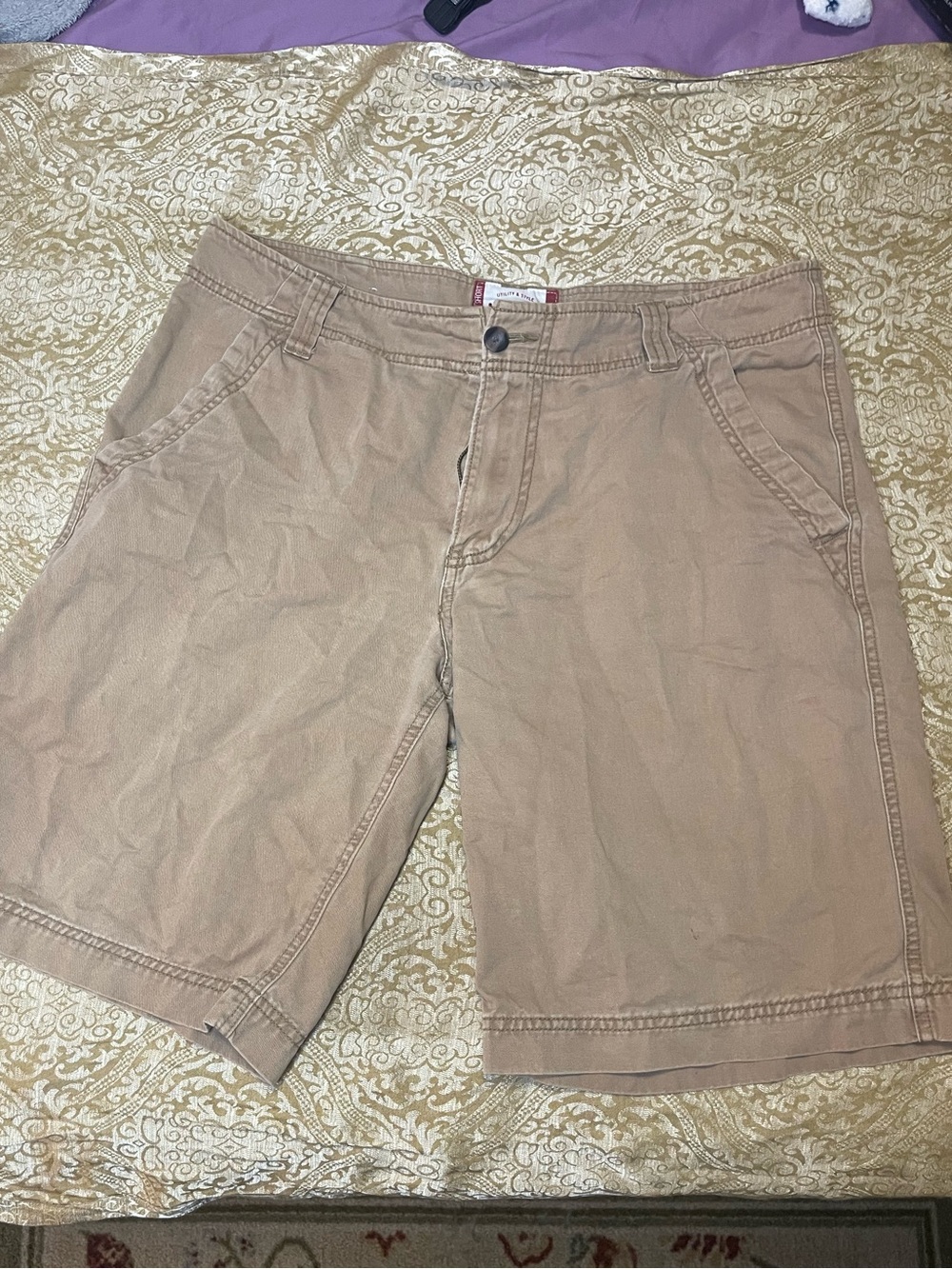 Mossimo Supply Co. Men's Tan Flat Front Cotton Shorts